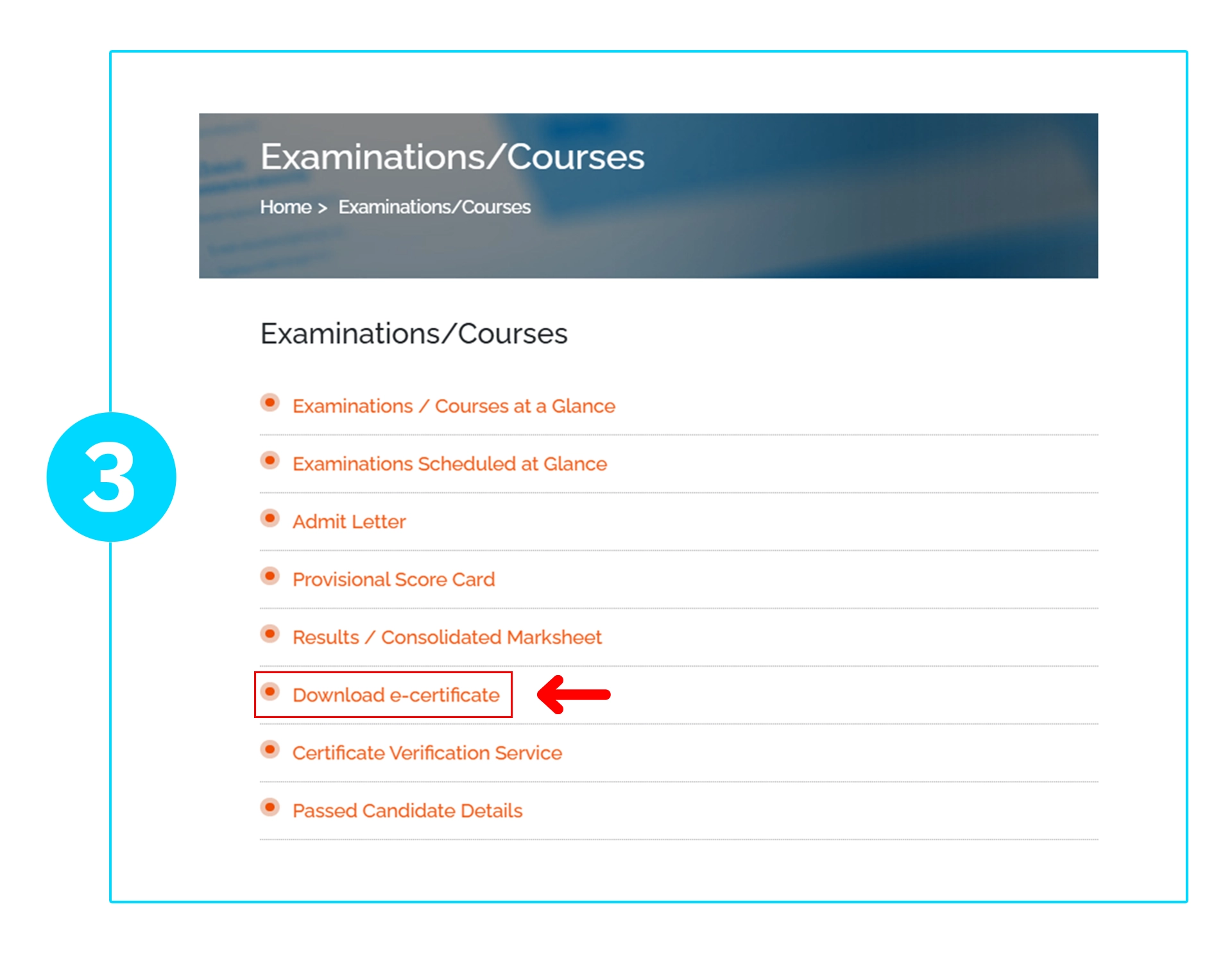 How to download JAIIB Certificate May 2025? Step 3 is to click on the “Download e-certificate”