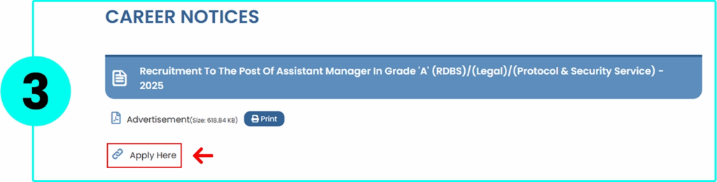 How to Apply Online for NABARD Grade A 2025 Exam Step 3
