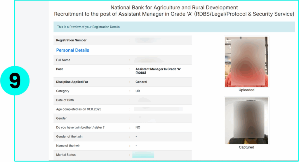 How to Apply Online for NABARD Grade A 2025 Exam Step 9