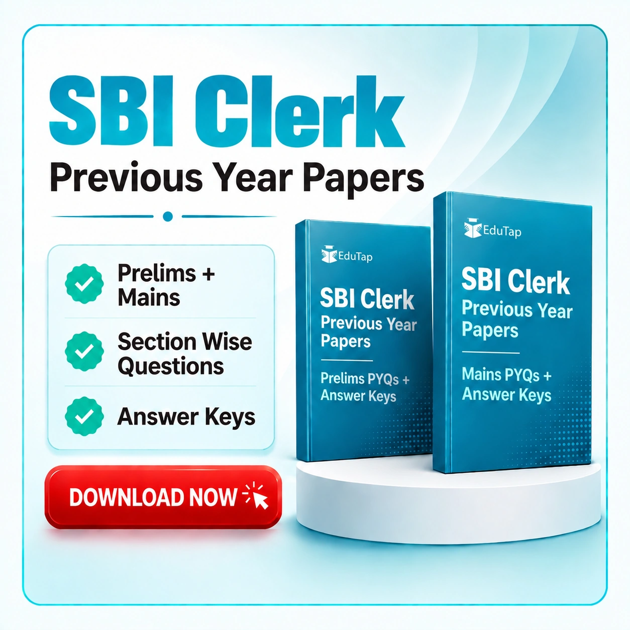 SBI Clerk side banner to download PDF