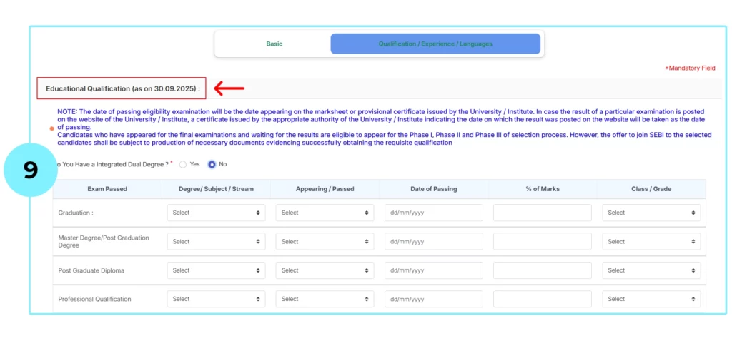 How to complete SEBI Grade A Registration and apply online - Step 9