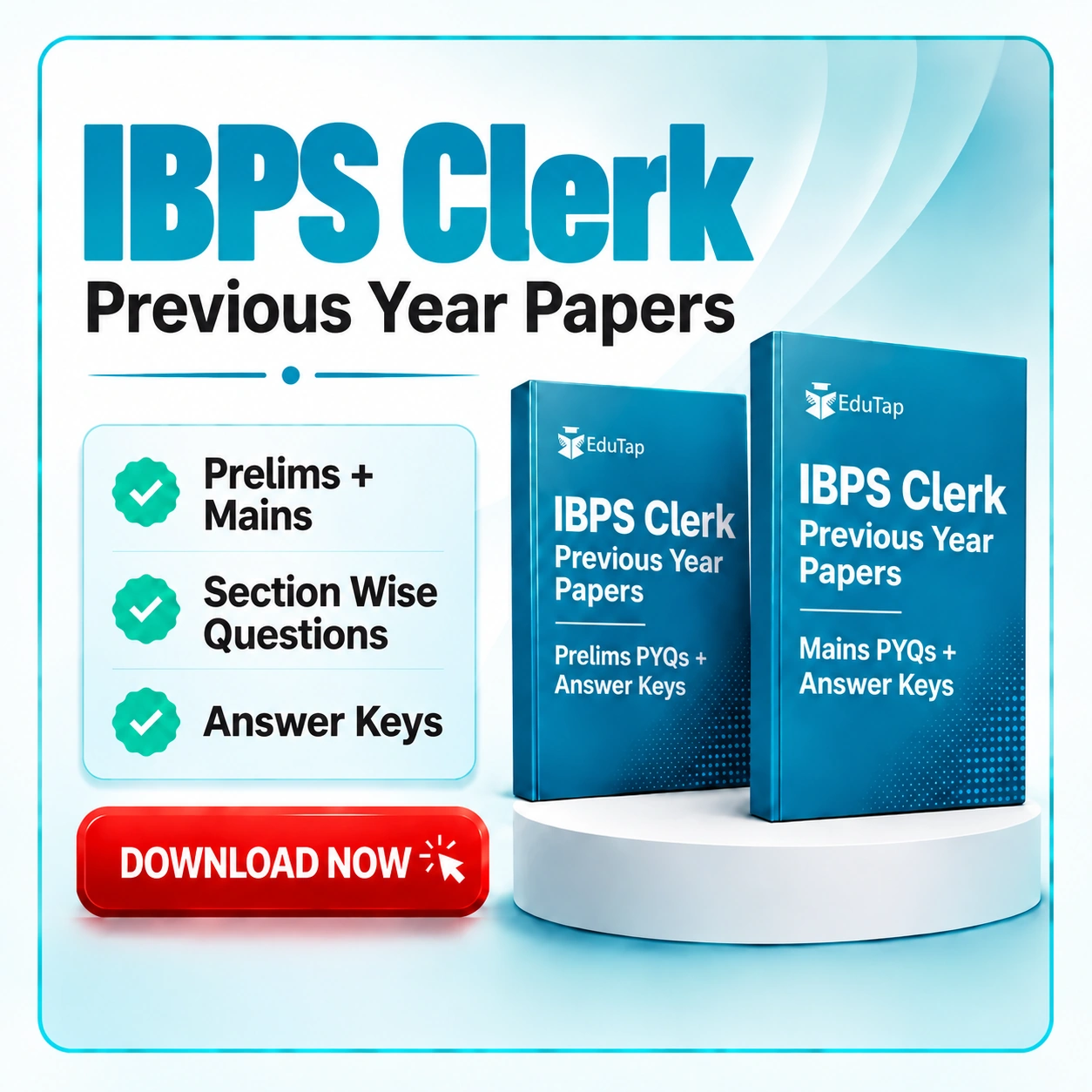 IBPS Clerk Previous Year Papers Banner