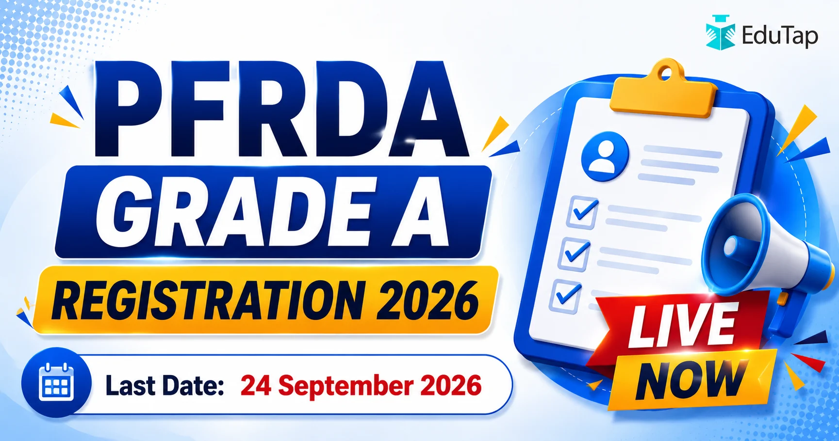 PFRDA Grade A Registration 2026 is Live Now Last Day 24 Sep